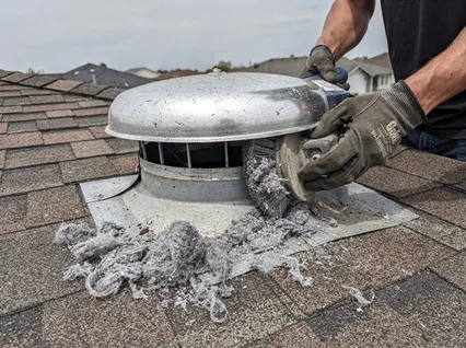 Cleaning Dryer Vent On Roof in La Puente