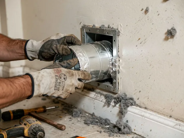 Professional dryer vent repair and installation by La Puente Dryer Vent Cleaning in La Puente